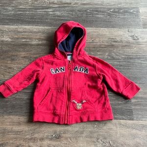 4/$20 Canadian Classic Canada Zip Up Hoodie 6-12